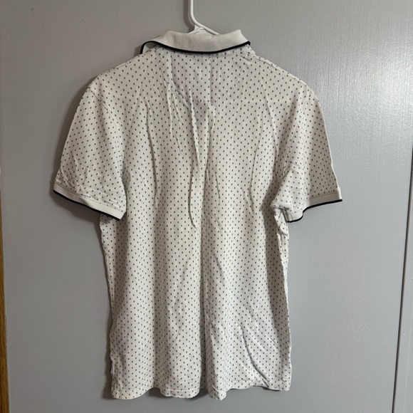 White and Black Patterned Polo Shirt - Picture 2 of 9